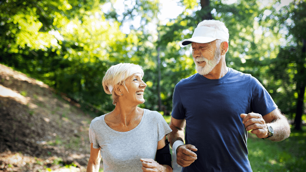 Couple out for a walk