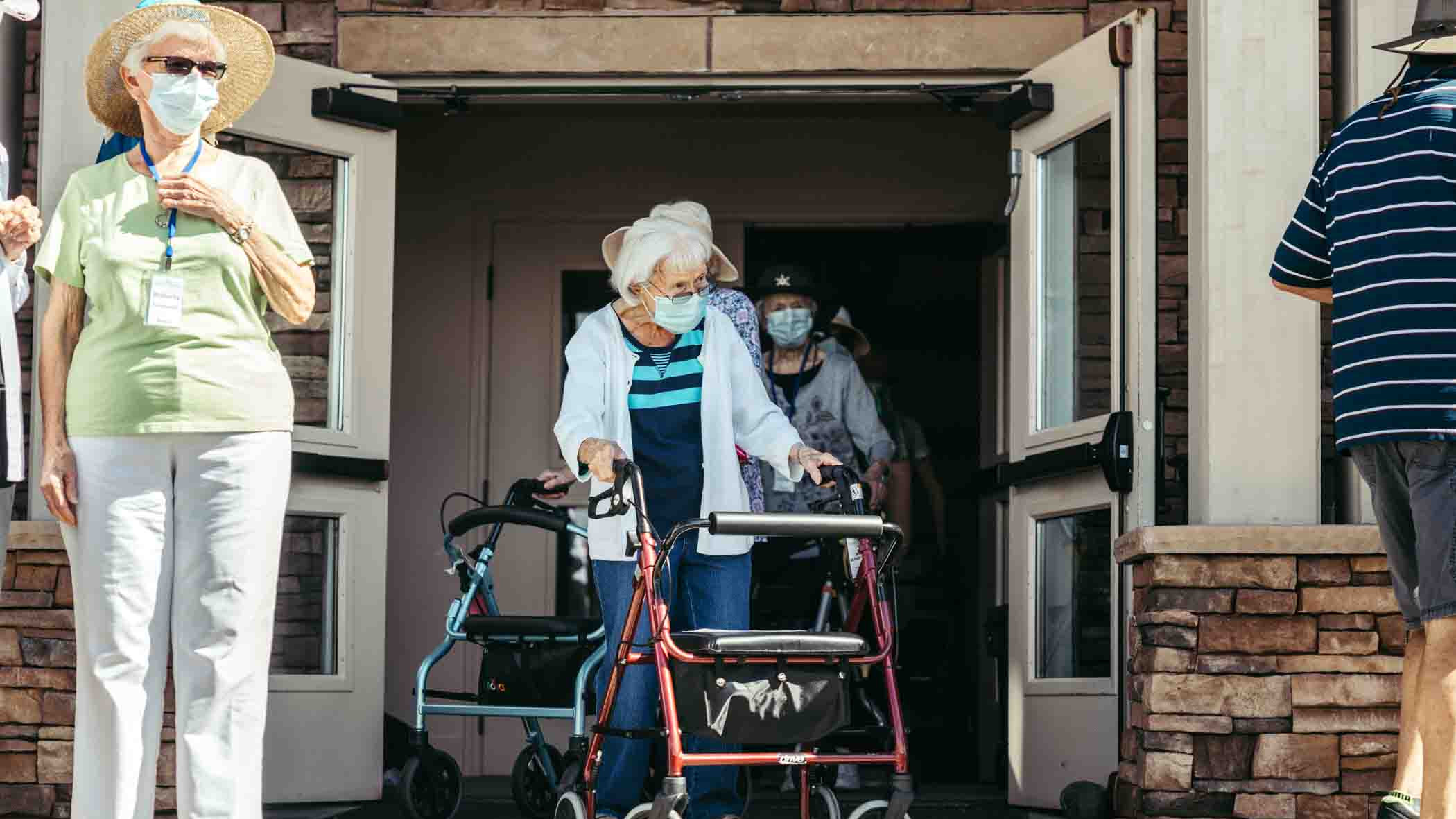 CRISTA Senior Living Blog - Comfort of Assisted Living - Elderly Woman with Walker