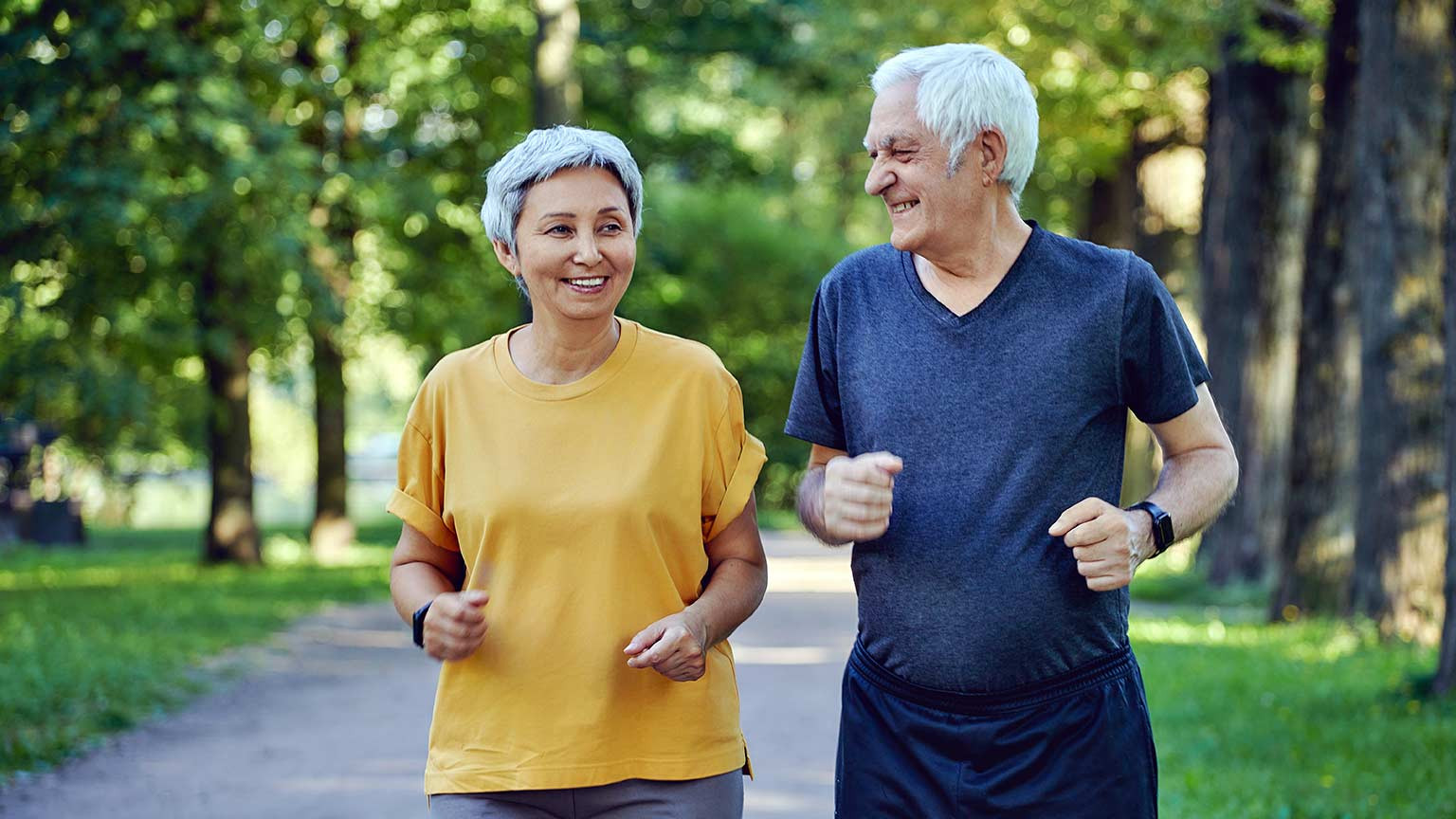 CRISTA Senior Living Blog - Elderly man and woman jogging