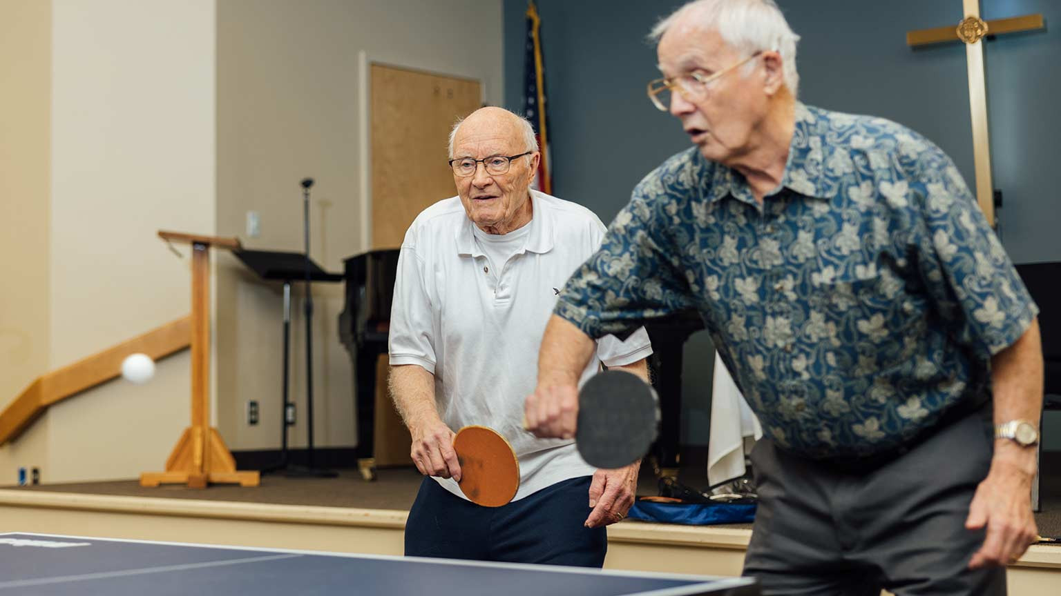CRISTA Senior Living Blog - Seniors physical activity playing ping pong hero